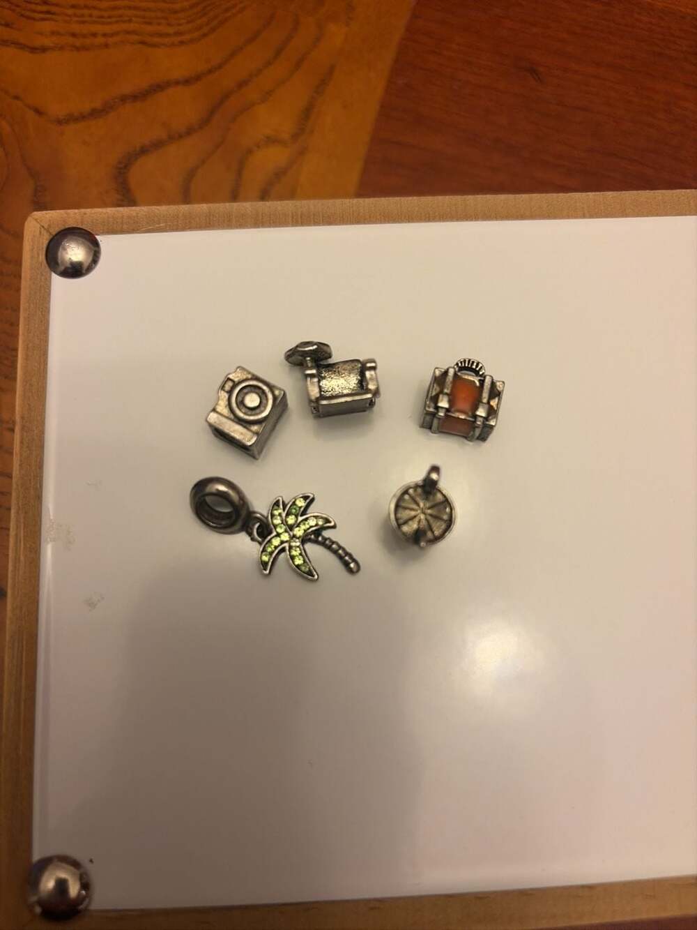Travel Charm Mixed Lot of 5 including Palm Tree and Suitcase